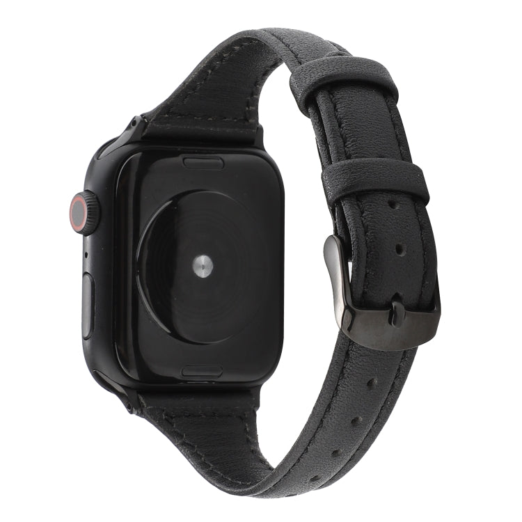 Bracelet en cuir véritable texturé Crazy Horse, pour Apple Watch Series 7 41 mm / 6 & SE & 5 & 4 40 mm / 3 & 2 & 1 38 mm, pour Apple Watch Series 8 & 7 41 mm / SE 2 & 6 & SE & 5 & 4 40 mm / 3 & 2 & 1 38 mm